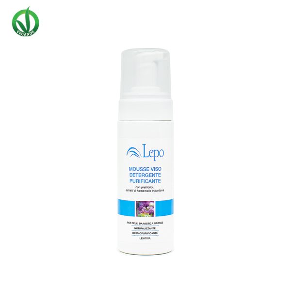 Mousse Detergente Viso Purificante con Prebiotici