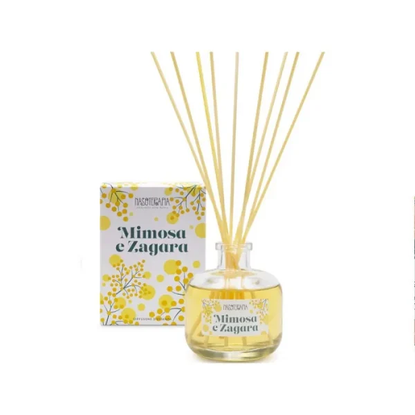 DIFFUSORE CON BASTONCINI MIMOSA E ZAGARA.  500 ML