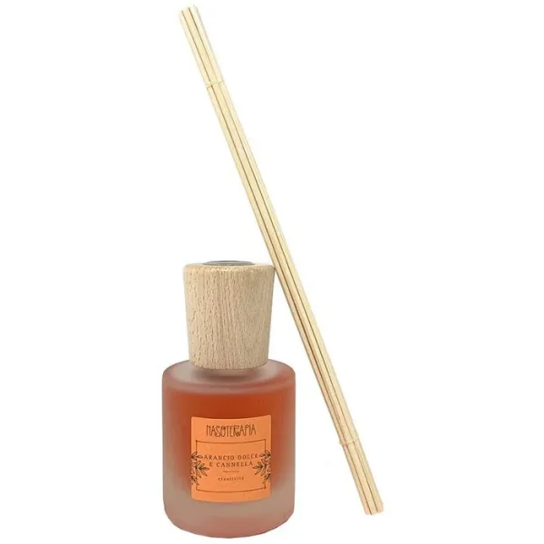 Diffusore Con Bastoncini Arancio Dolce e Cannella