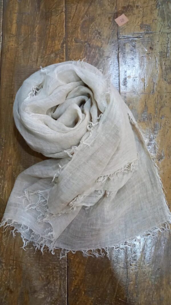 Foulard di lino color sabbia