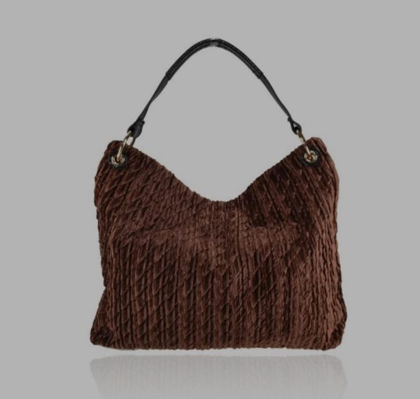 Borsa a spalla in velluto