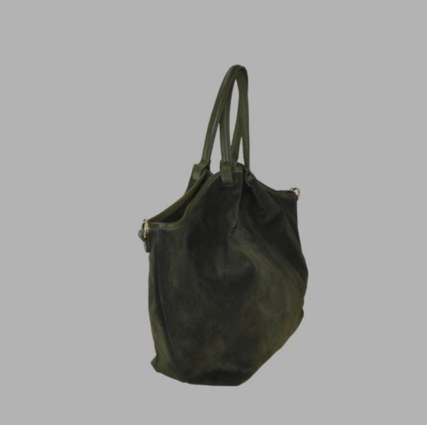 Borsa a spalla in pelle scamosciata - Image 2