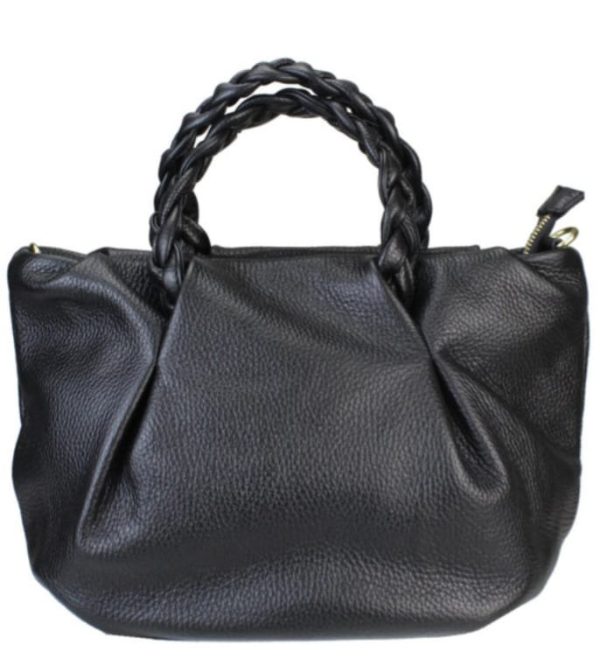 Borsa a mano vera pelle con tracolla removibile