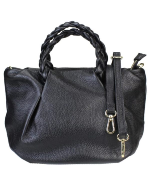 Borsa a mano vera pelle con tracolla removibile - immagine 4