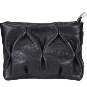 Pochette vera pelle con tracolla removibile
