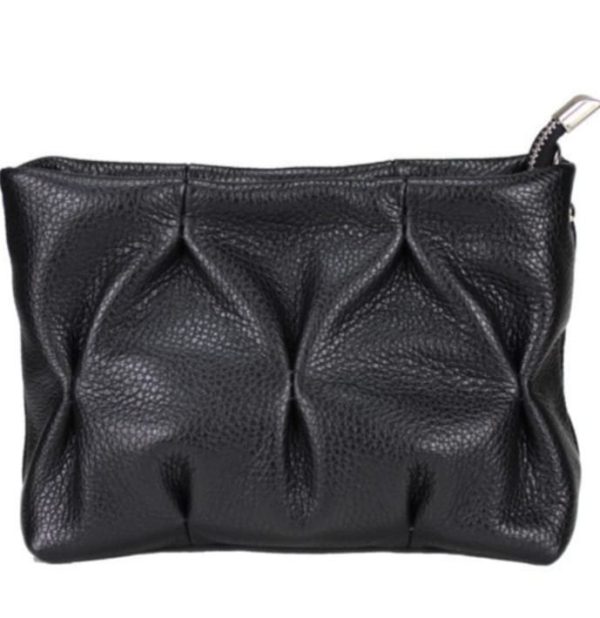 Pochette vera pelle con tracolla removibile