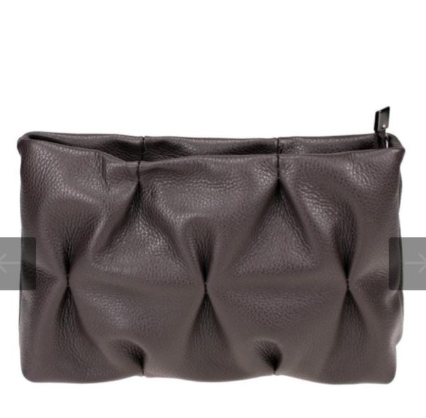 Pochette vera pelle con tracolla removibile