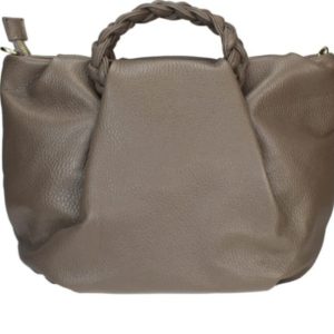 Borsa a mano vera pelle con tracolla removibile FANGO