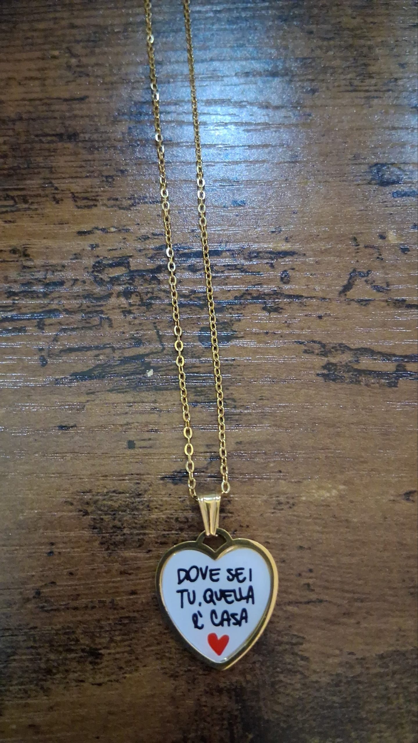 Collana Donna ciondolo "Dove sei tu, quella è casa"