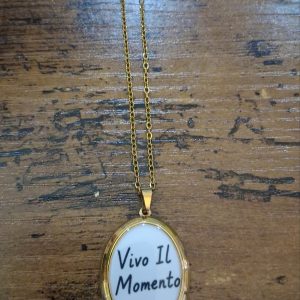 Collana Donna ciondolo "vivo il momento"