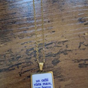 Collana Donna ciondolo "un caffè vista mare"